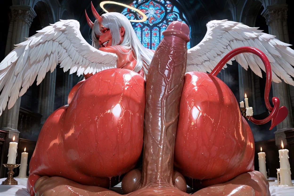 Large Balls, Gigantic Penis, Fit Devil Futa Porno shemale IA