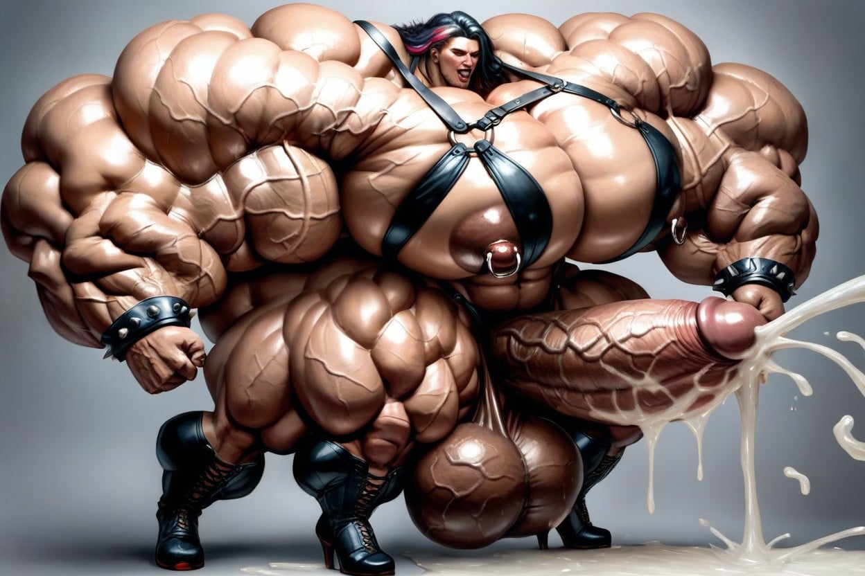 Gigantic Abdominal Obliques, Most Thicker Muscles, Gigantic Muscular Quads Shemale AI Porn