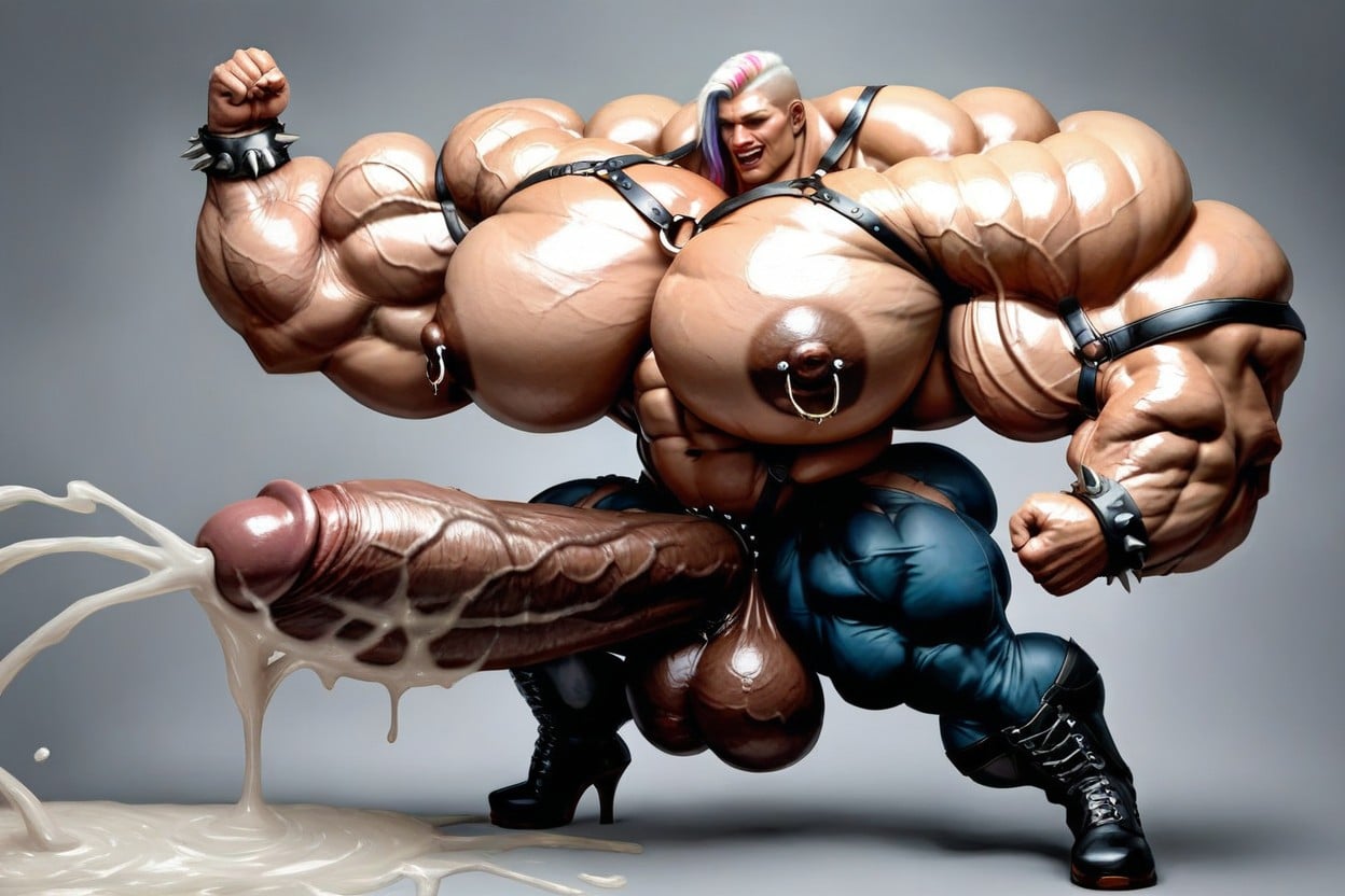 Massive Veiny Abs, Hyper Gigantic Massive Muscles Woman, Most Thicker Arms Shemale AI Porn