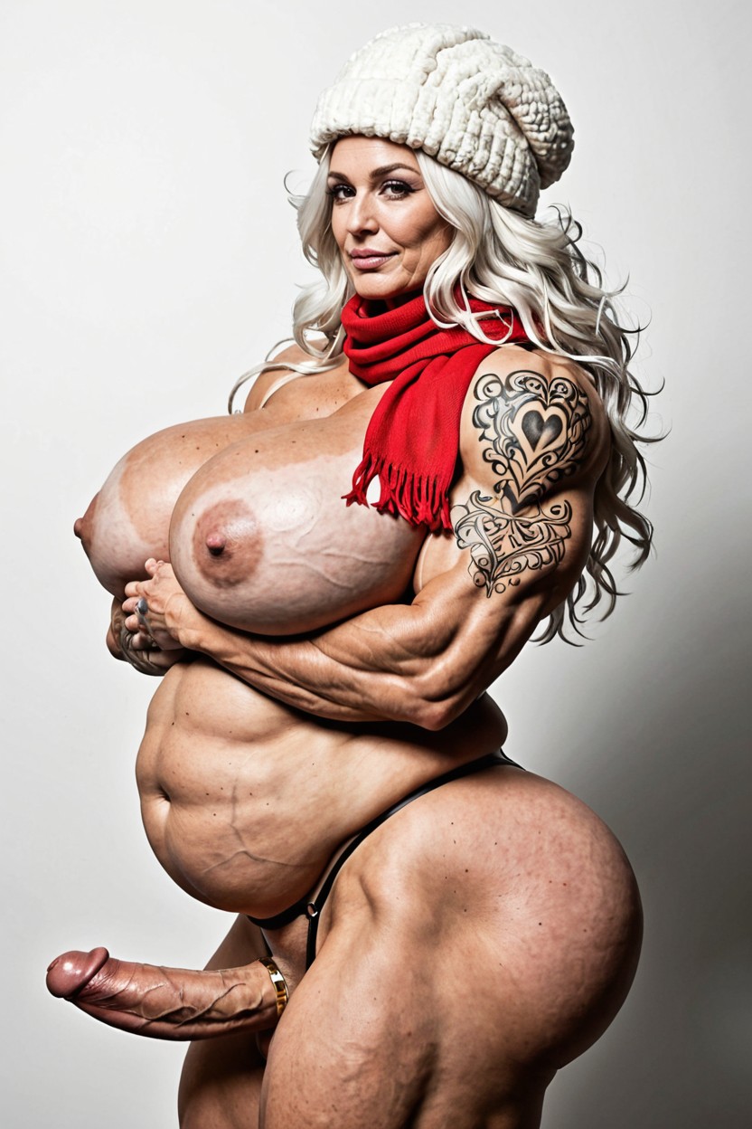 Very Hyper Large Ass, Hyper Muscles, Topless Porno shemale IA