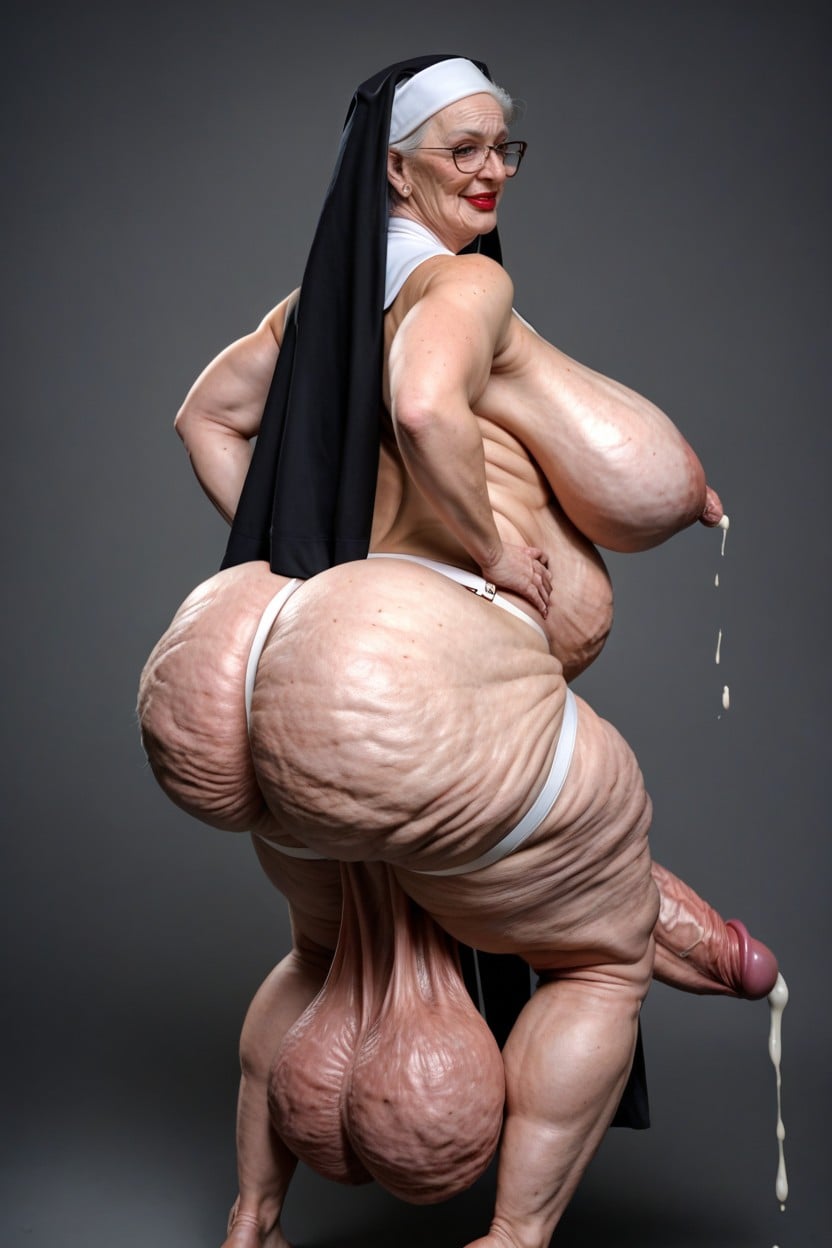 Flabby Wrinkly Arms, Hyper Curvy, Cellulite On Breasts Shemale AI Porn