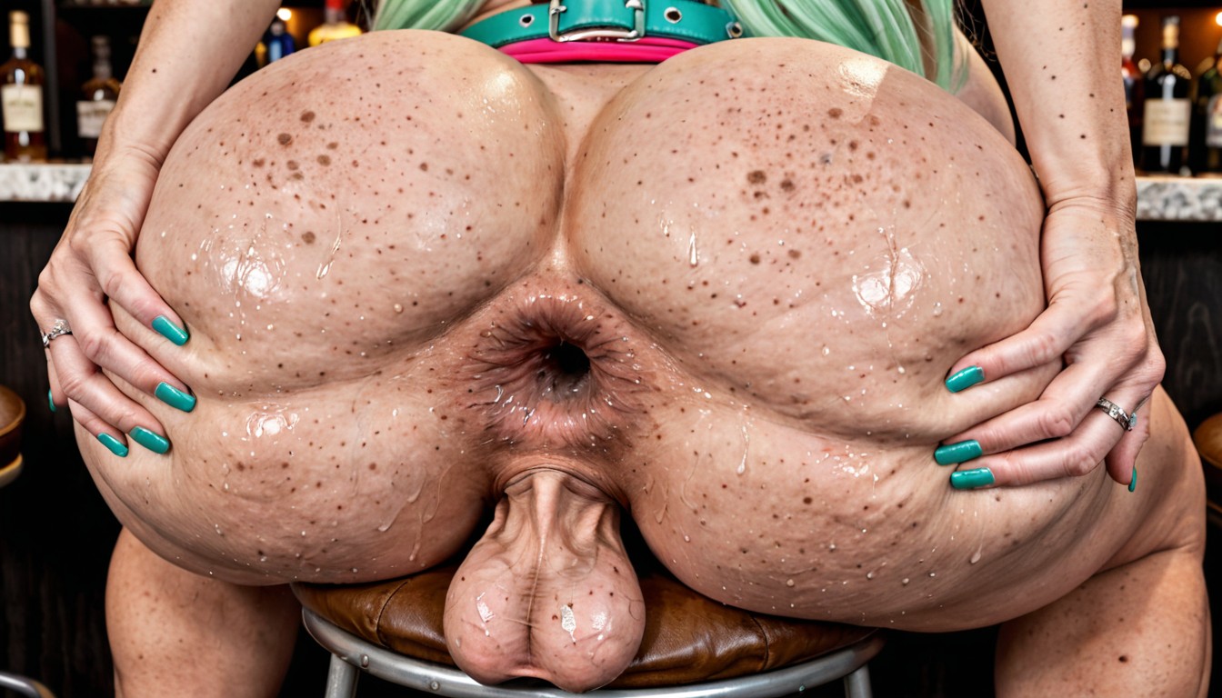 Futunari Has Saggy Balls, Light Reflecting From Ass Cheeks, Prominent D Look Humongous Hyper Ass Porno shemale IA
