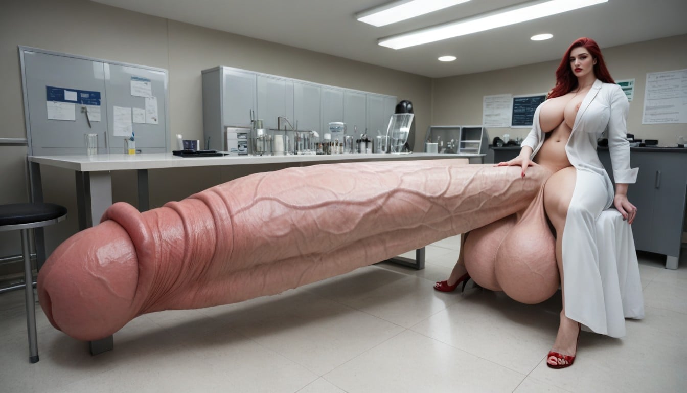 Penis Fills Out Entire Room, Hyper Long Penis, Impossibly Large Penis Shemale AI Porn