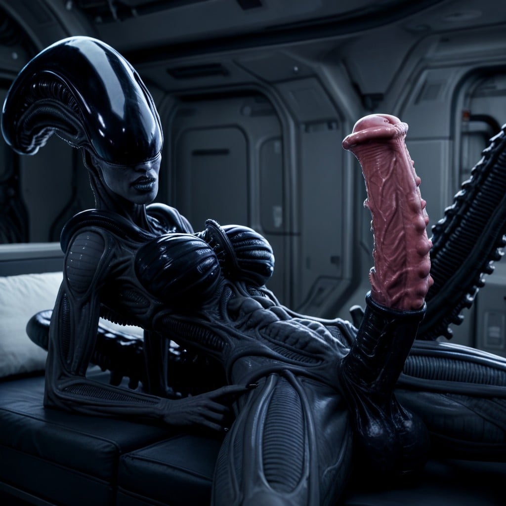 Absurdly Oversized Veiny Futanari Horsecock, Saggy Balls, Moaning Face Shemale AI Porn