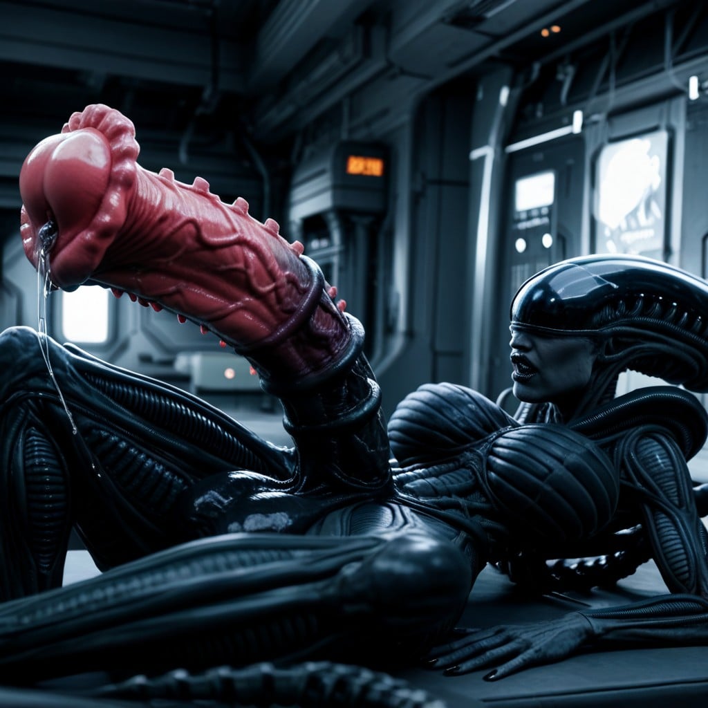 Xenomorph Alien Queen, Extreme Waist, Body Shemale AI Porn