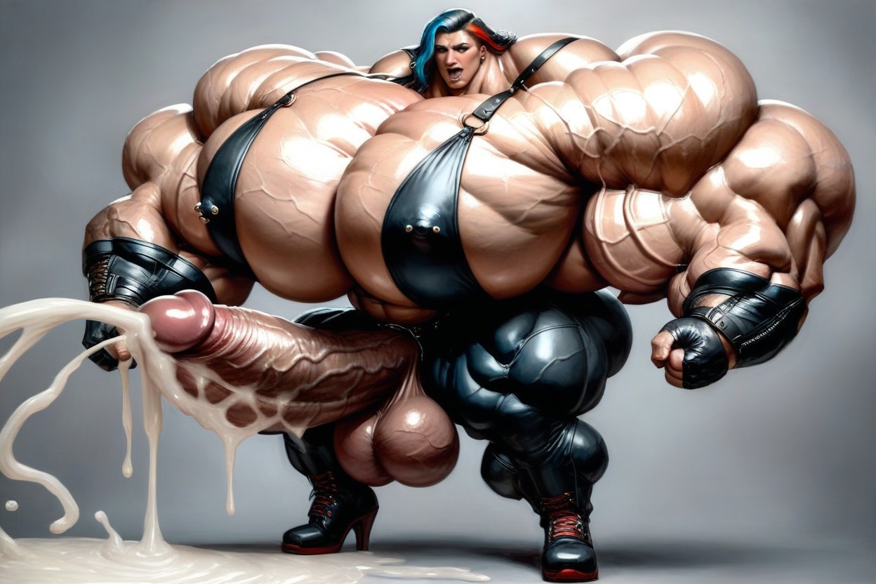 Gigantic Muscular Scalene, Gigantic Muscular Quads, Gigantic Arms Shemale AI Porn