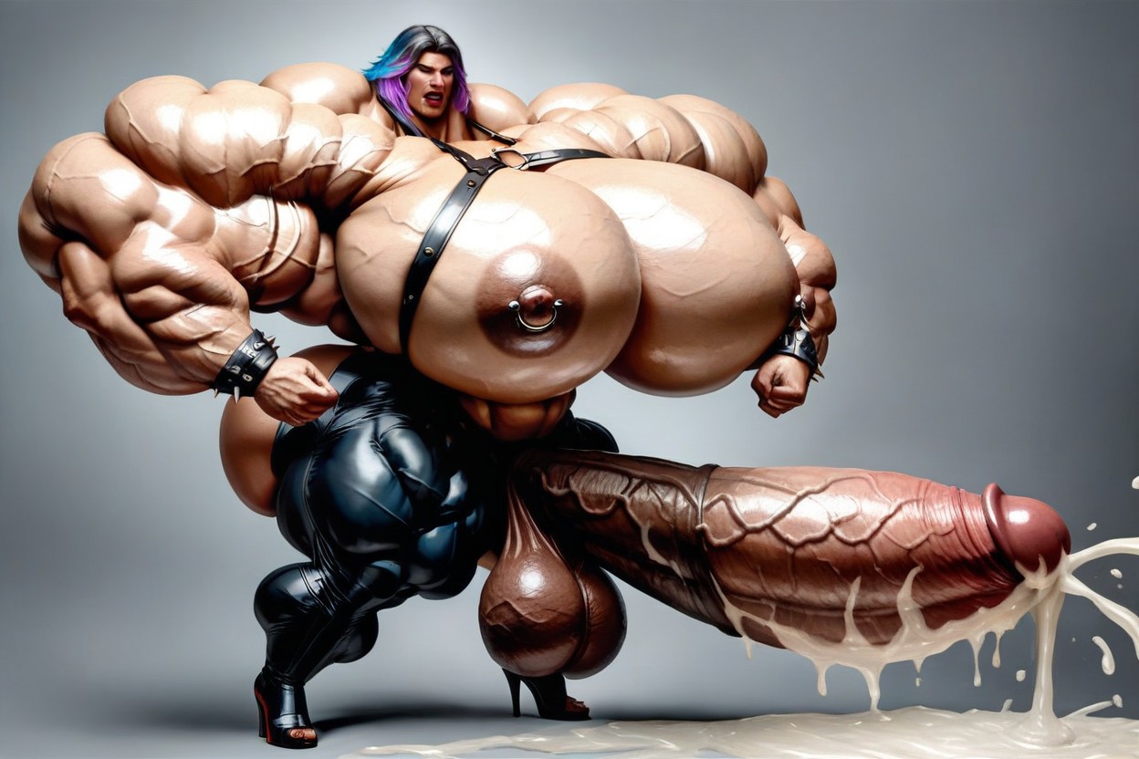 Most Thicker Muscles, Spiked Cockring, Futa Only Shemale AI Porn