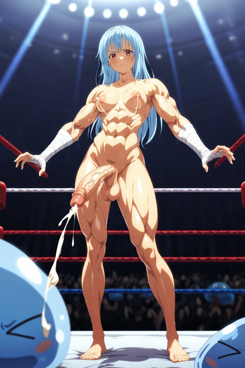 Muscular, Veiny Muscular Arms, Ejaculation Shemale AI Porn