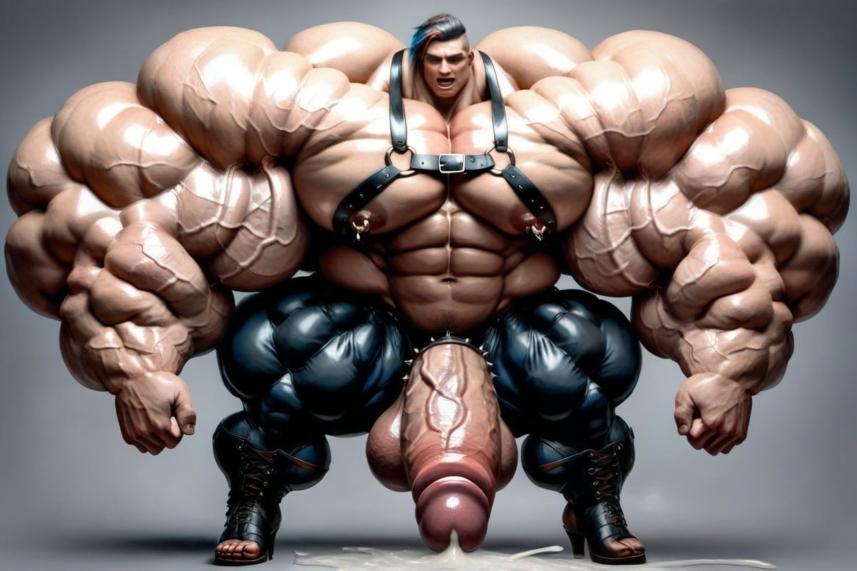 Most Thicker Muscles, Broad Shoulders, Hyper Gigantic Penis Shemale AI Porn