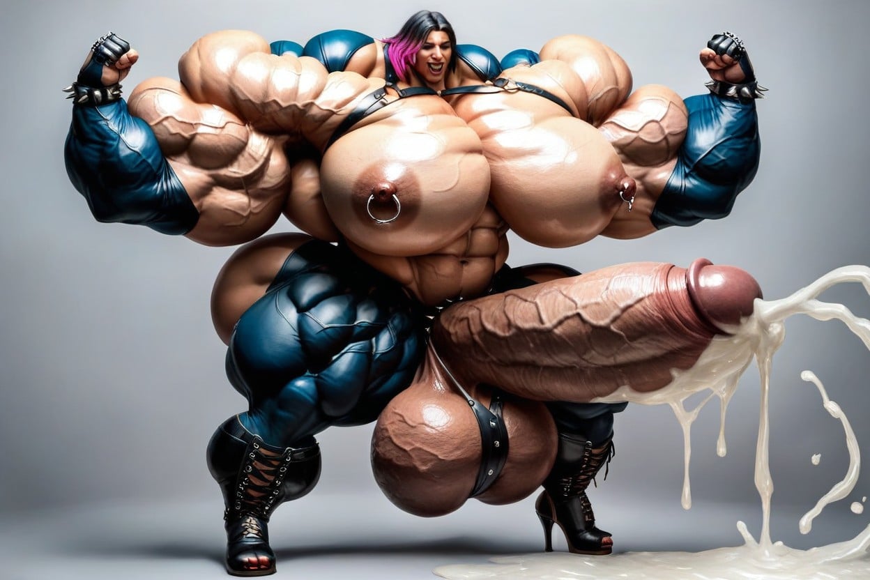 Gigantic Arms, Massive Cumshot, Most Thicker Arms Shemale AI Porn