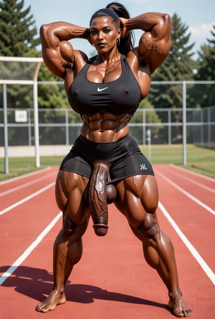 Striated Obliques, Ultra Muscle Definition, Abs And Obliques Veins Shemale AI Porn
