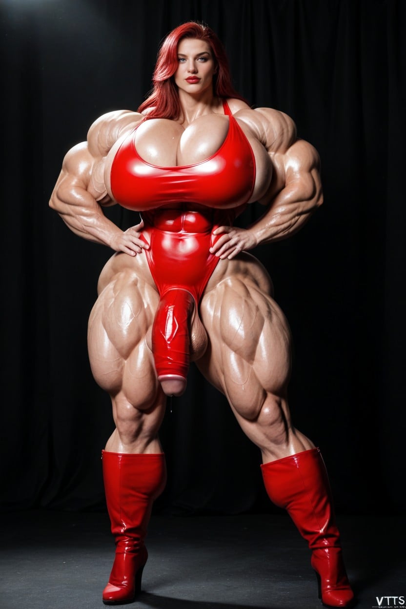 Thick Thighs, Massive Round Ass, Trapez Shemale AI Porn