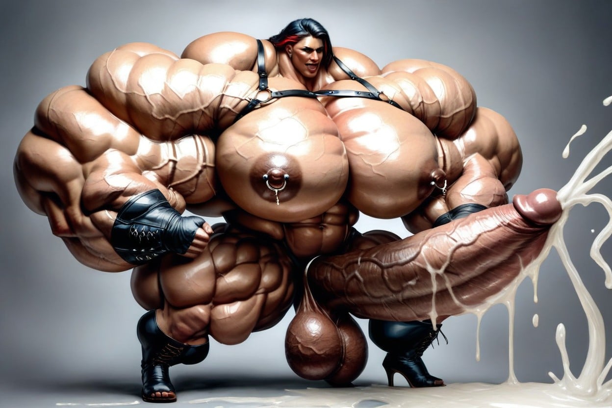 Most Thicker Muscles, Hyper Gigantic Penis, Gigantic Shemale AI Porn