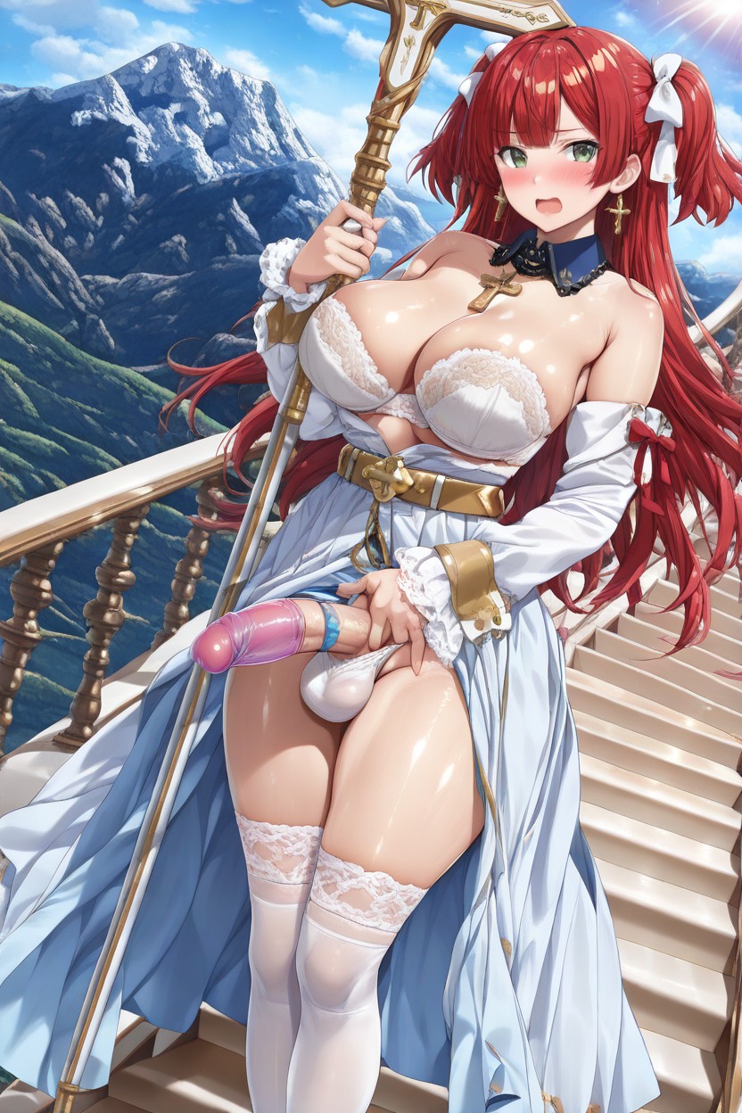 Detailed, Skirt Up, Japanese Pretty Futanari Woman Shemale AI Porn