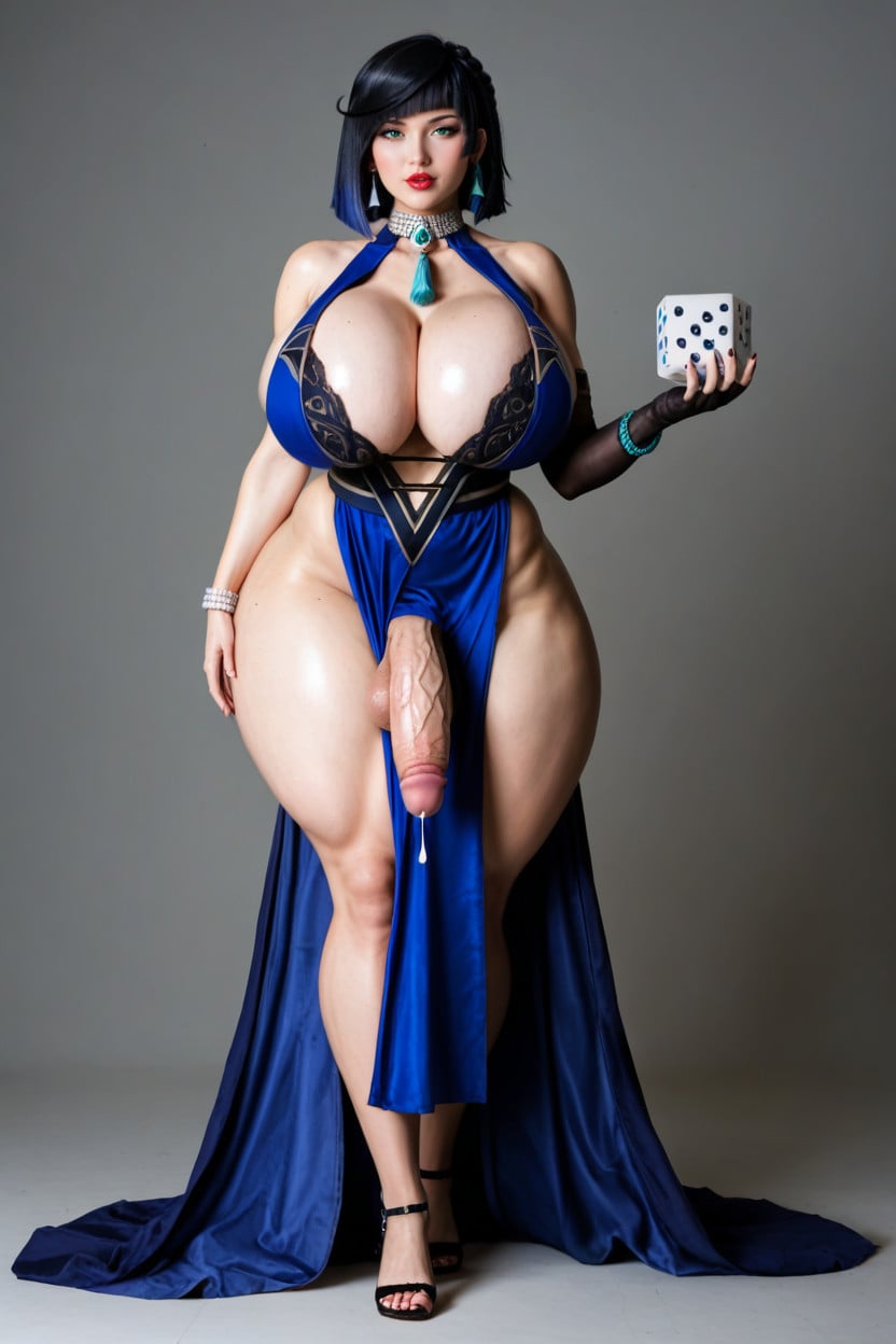 Earrings, Mismatched Gloves, Huge Ass Shemale AI Porn