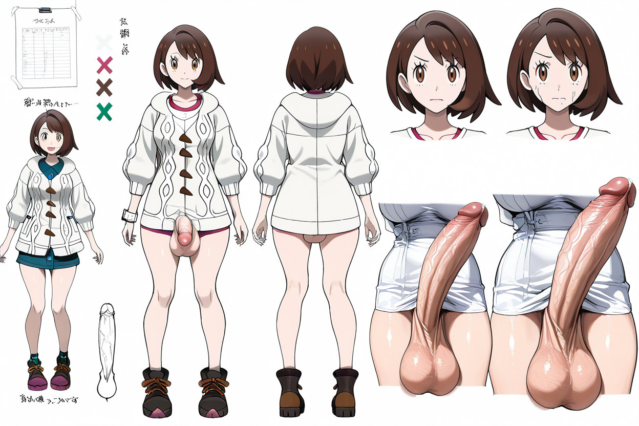 25+, Fully Clothed, Rough Sketch Style Shemale AI Porn