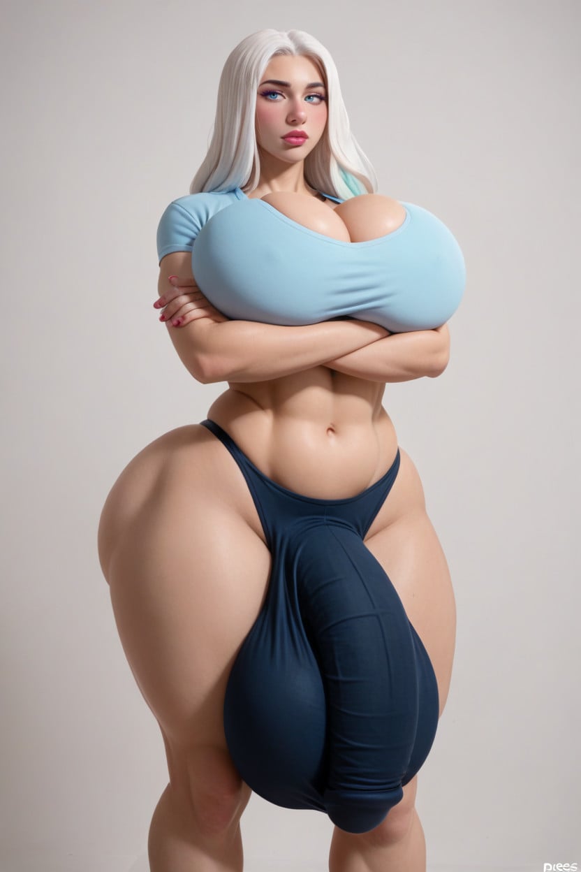 Arms Crossed, Hyper Balls, Massive Shemale AI Porn