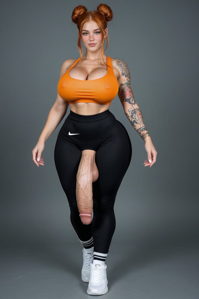 Legs Together, Voluptuous, Snatched Waist Shemale AI Porn