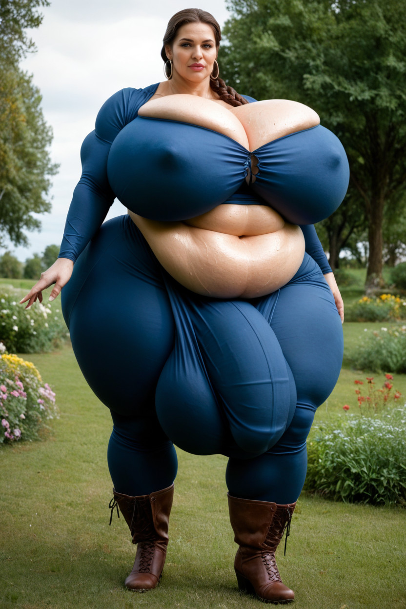 Cosplay Futanari Princess, Bellybutton Piercing, Eyebrows Shemale AI Porn