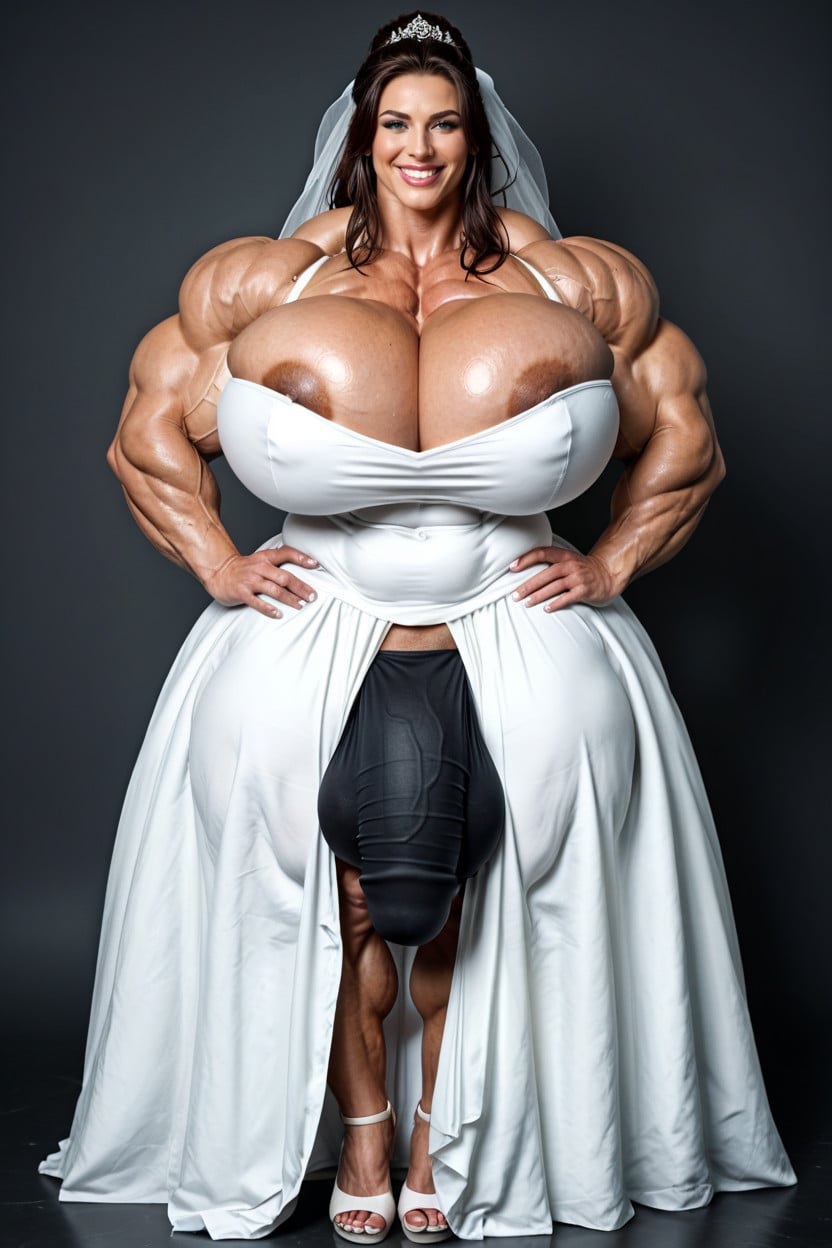 Dissimulated Bulge, Hyper Muscular Female, Hyper Gigantic Muscles Shemale AI Porn