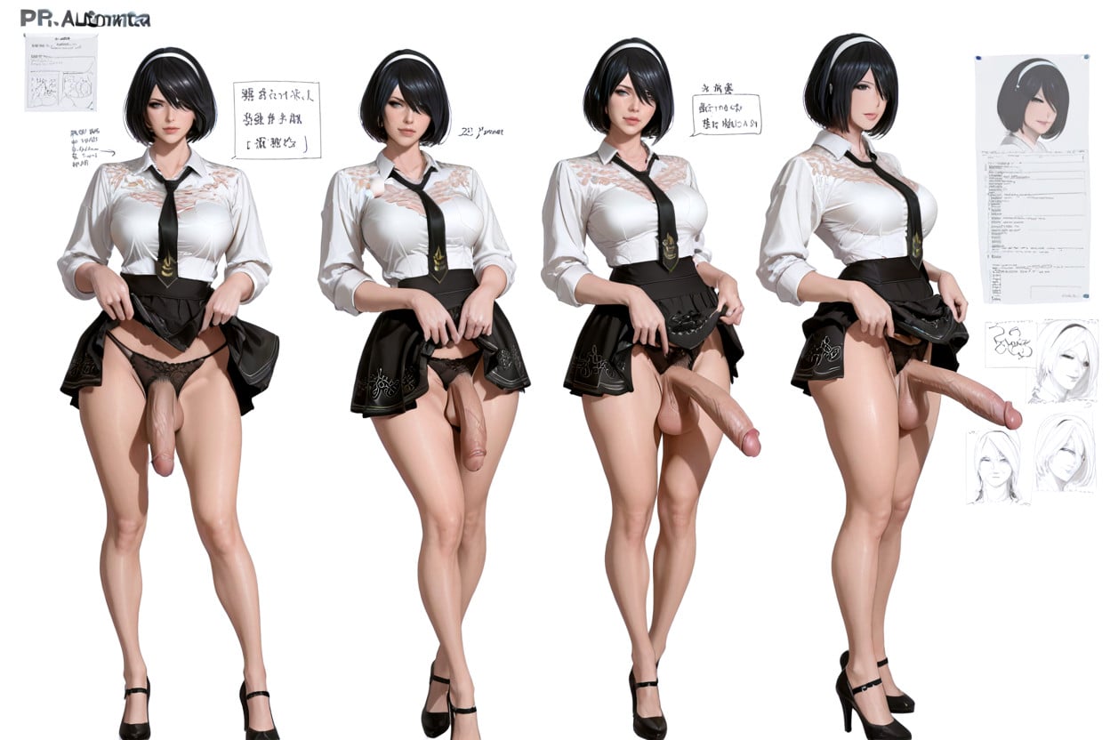 Mamimi Art Style, Solo, Gigantic Balls Porno shemale IA