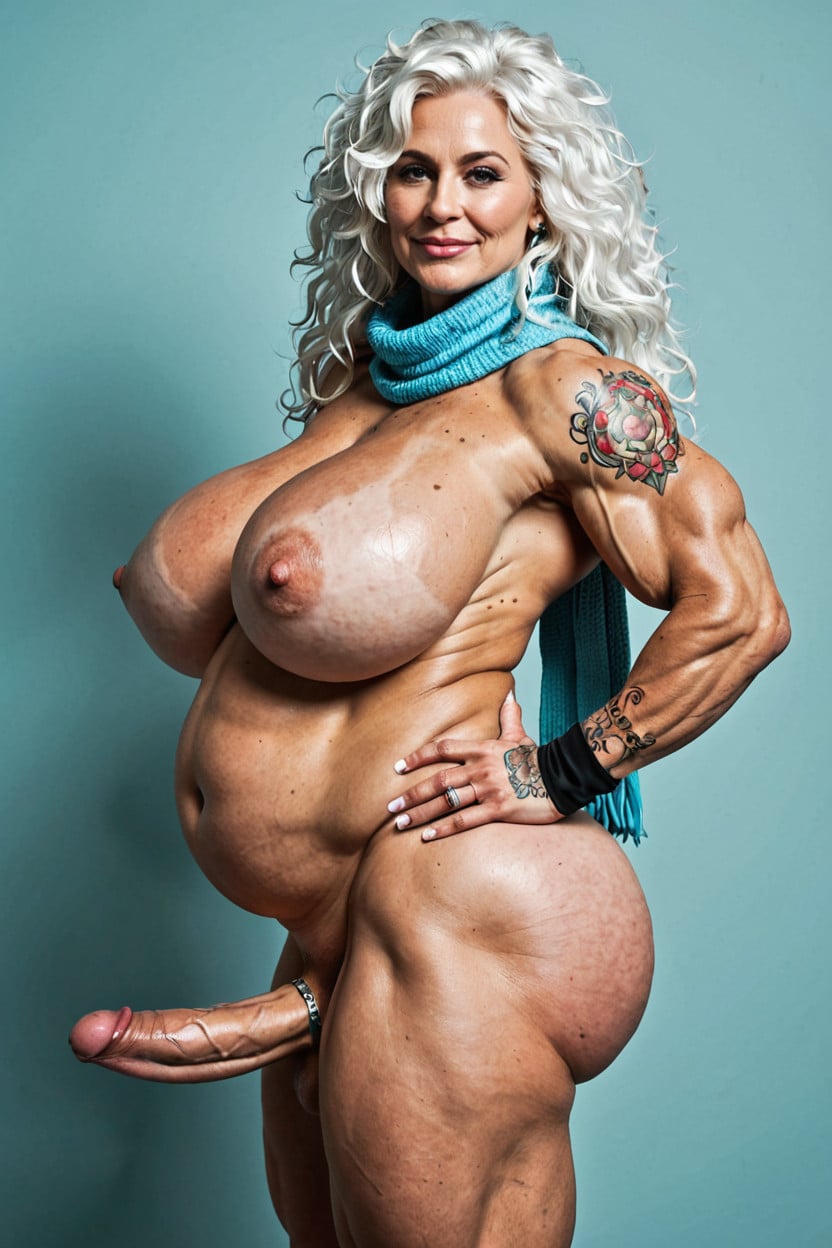 Bottom Naked, Chest Tattoo, Breast Tattoo Shemale AI Porn