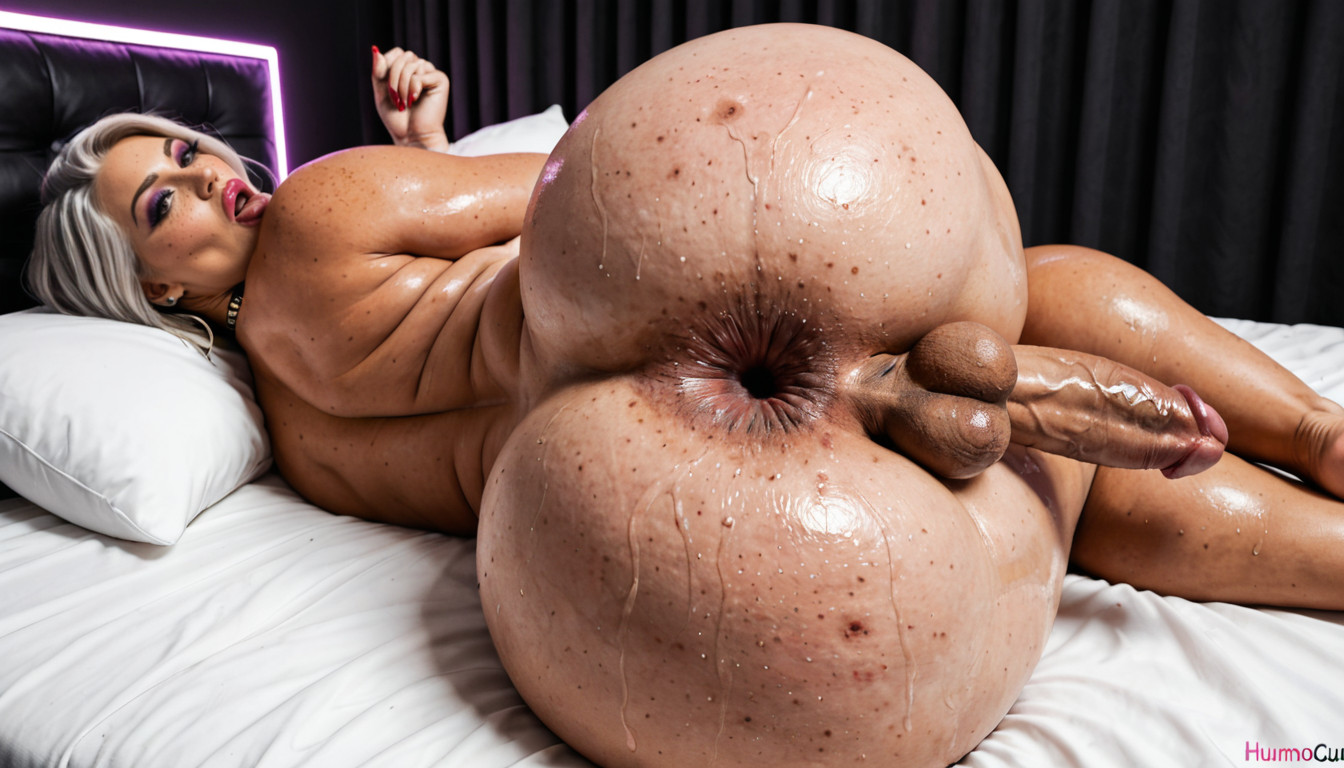 Futanari Laying On Side Ass To Viewers, Brasileña, Light Reflecting From Ass Cheeks Porno shemale IA