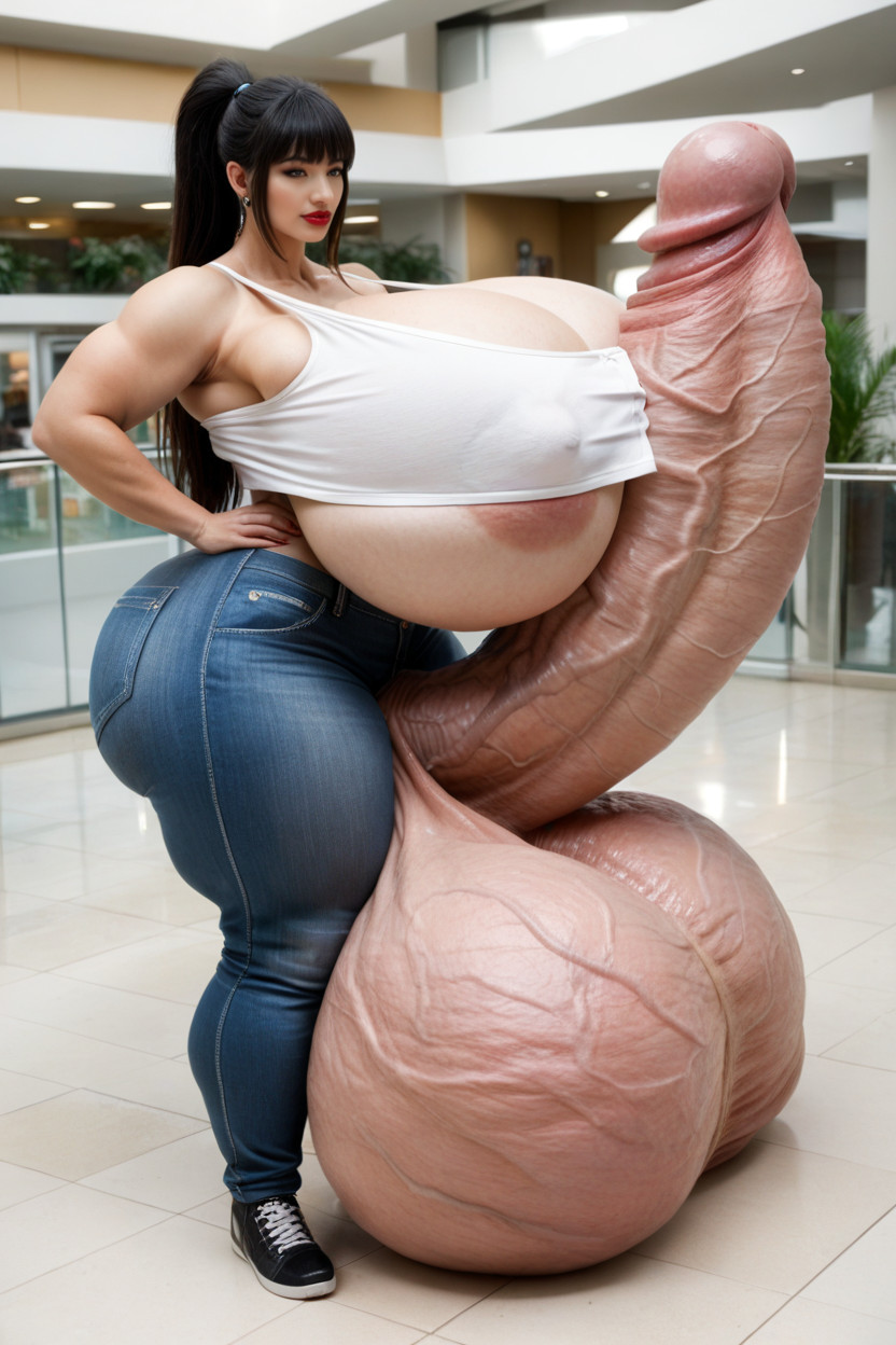 Autopaizuri, Hyper Gigantic Testicles, Waist Shemale AI Porn