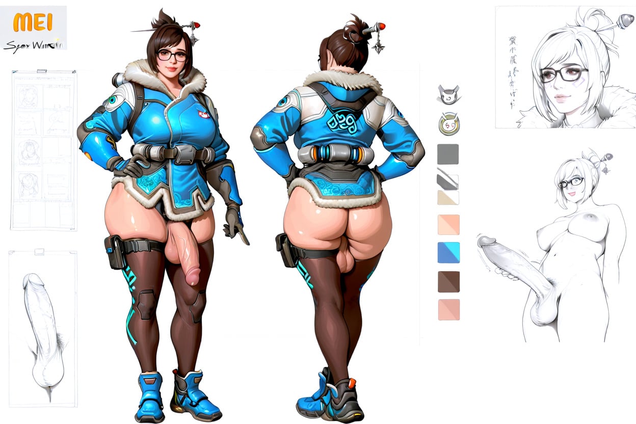 Facial Expressions Chart, Gigantic Penis, Large Breast Shemale AI Porn