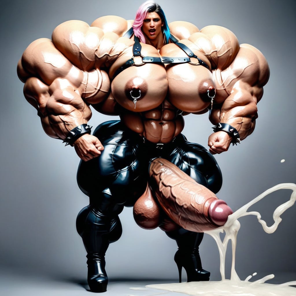 18+, Perfect Ass Shape, Gigantic Muscular Biceps Shemale AI Porn