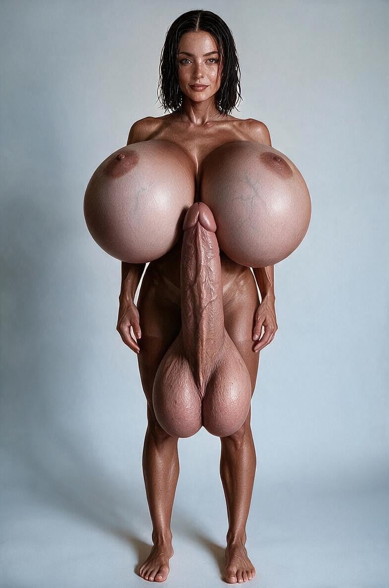 Huge Swollen Balls, Extremely Long Cock, Make Her Cock Hyper Gigantic Shemale AI Porn