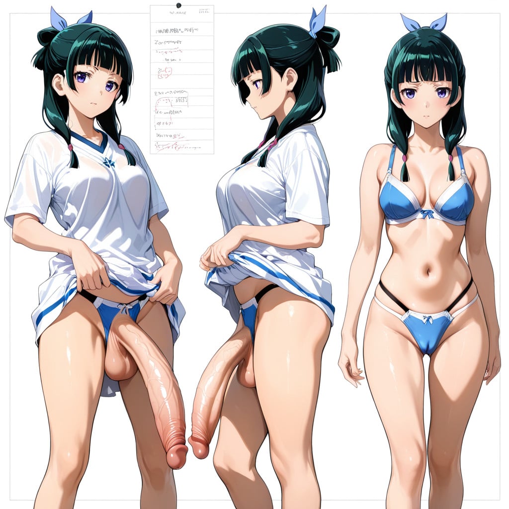 Notes, White Background, Mamimi Art Style Shemale AI Porn