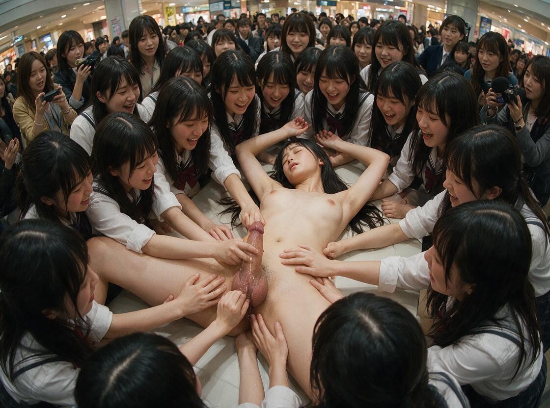 Erected Penis, The Futas Hands Up, Cumshot Out Of The Futas Penis Glans Shemale AI Porn