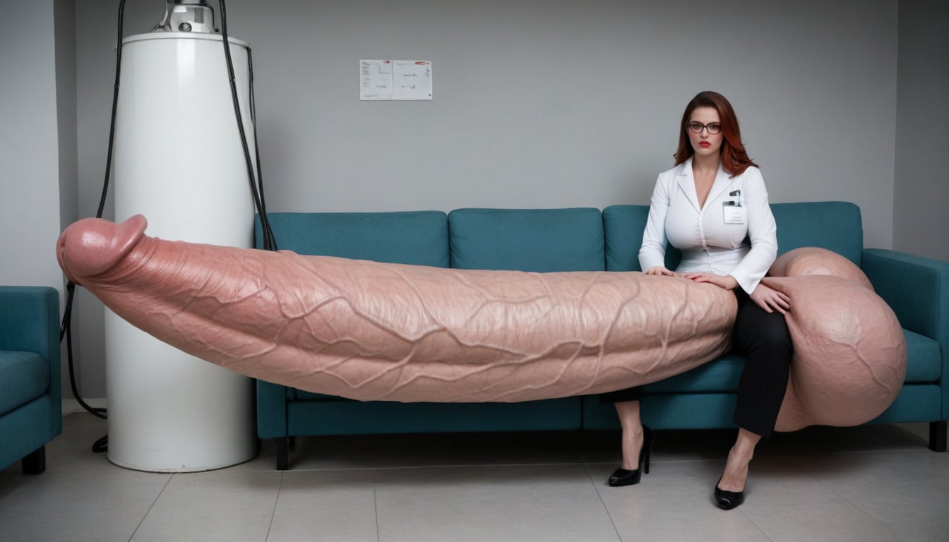 Shocked, Gigantic Testicles, Gigantic Futa Shemale AI Porn