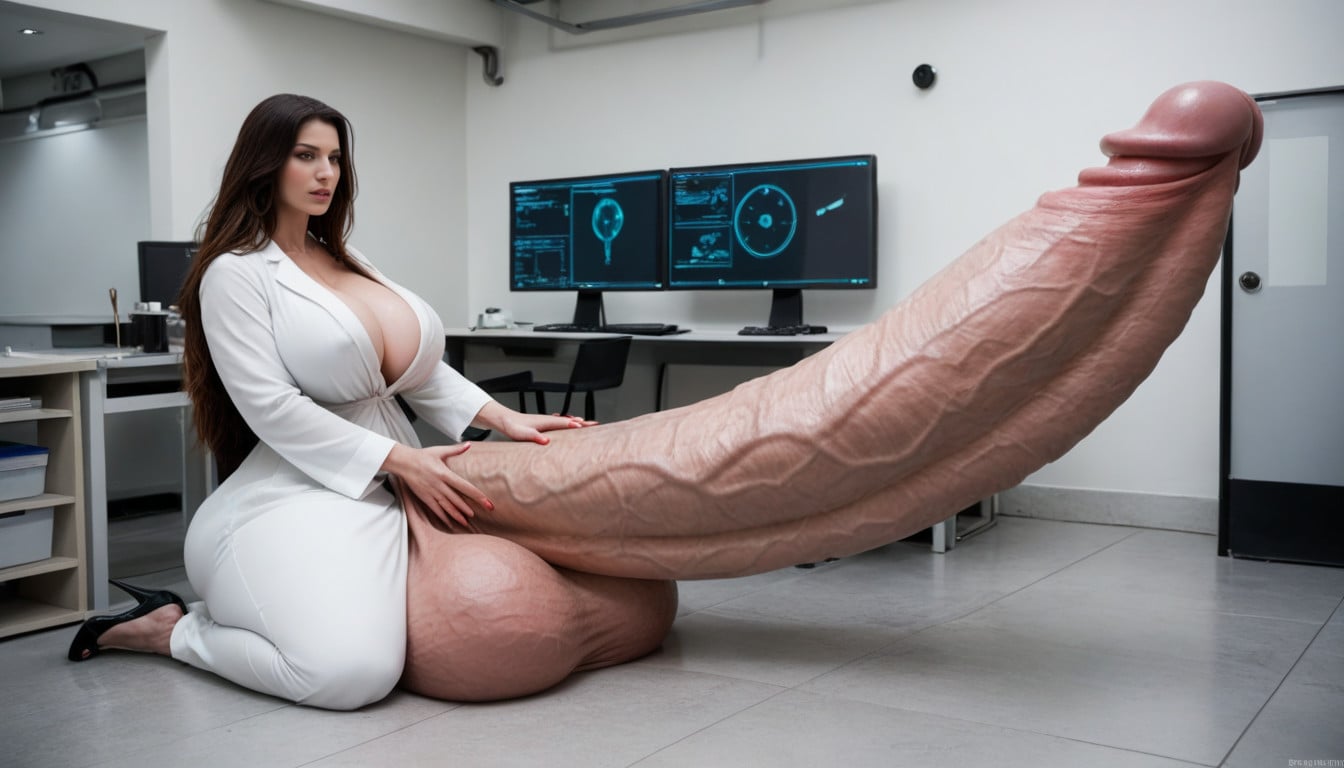 Penis Fills Out Entire Room, Absurdly Oversized Hyper Penis, Gigantic Hyper Macro Penis Shemale AI Porn
