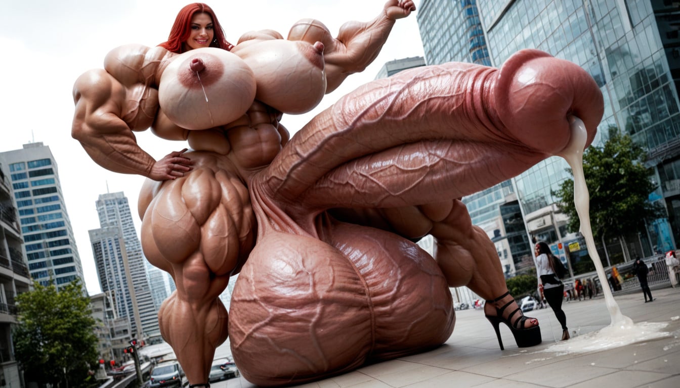 Penis The Size Of The Room, Bigger Muscles Women, Gigantic Veiny Penis Shemale AI Porn
