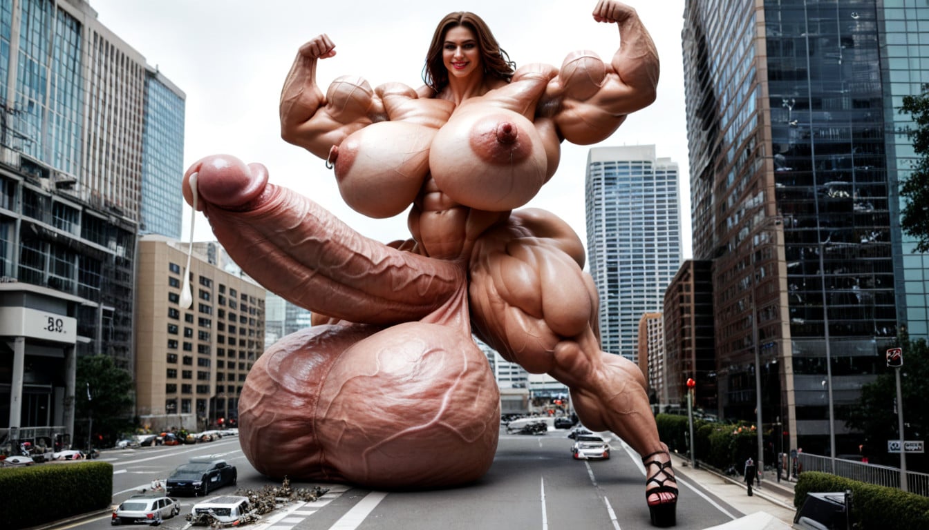 Massive Balls, Looking At Viewer, Waist Shemale AI Porn