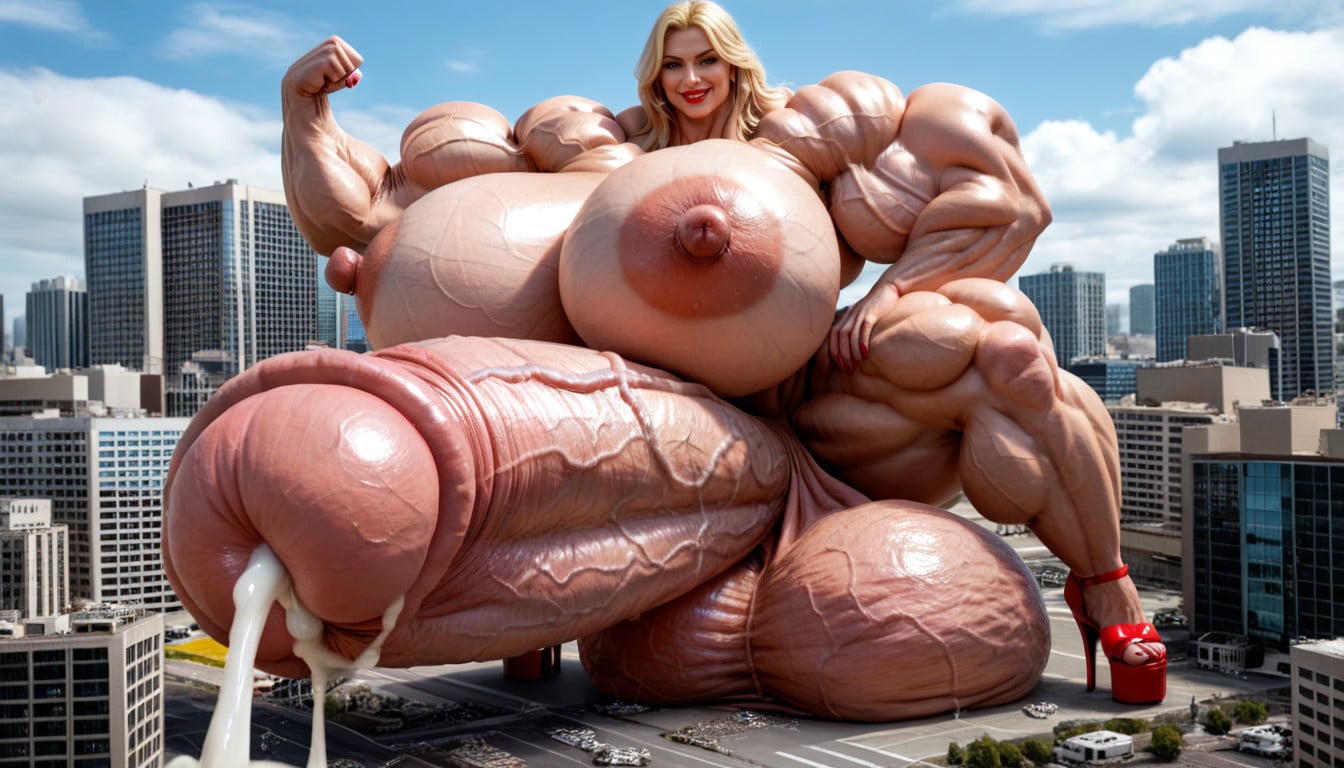 Gigantic Testicles, Wide Hips, Massive Muscles Shemale AI Porn