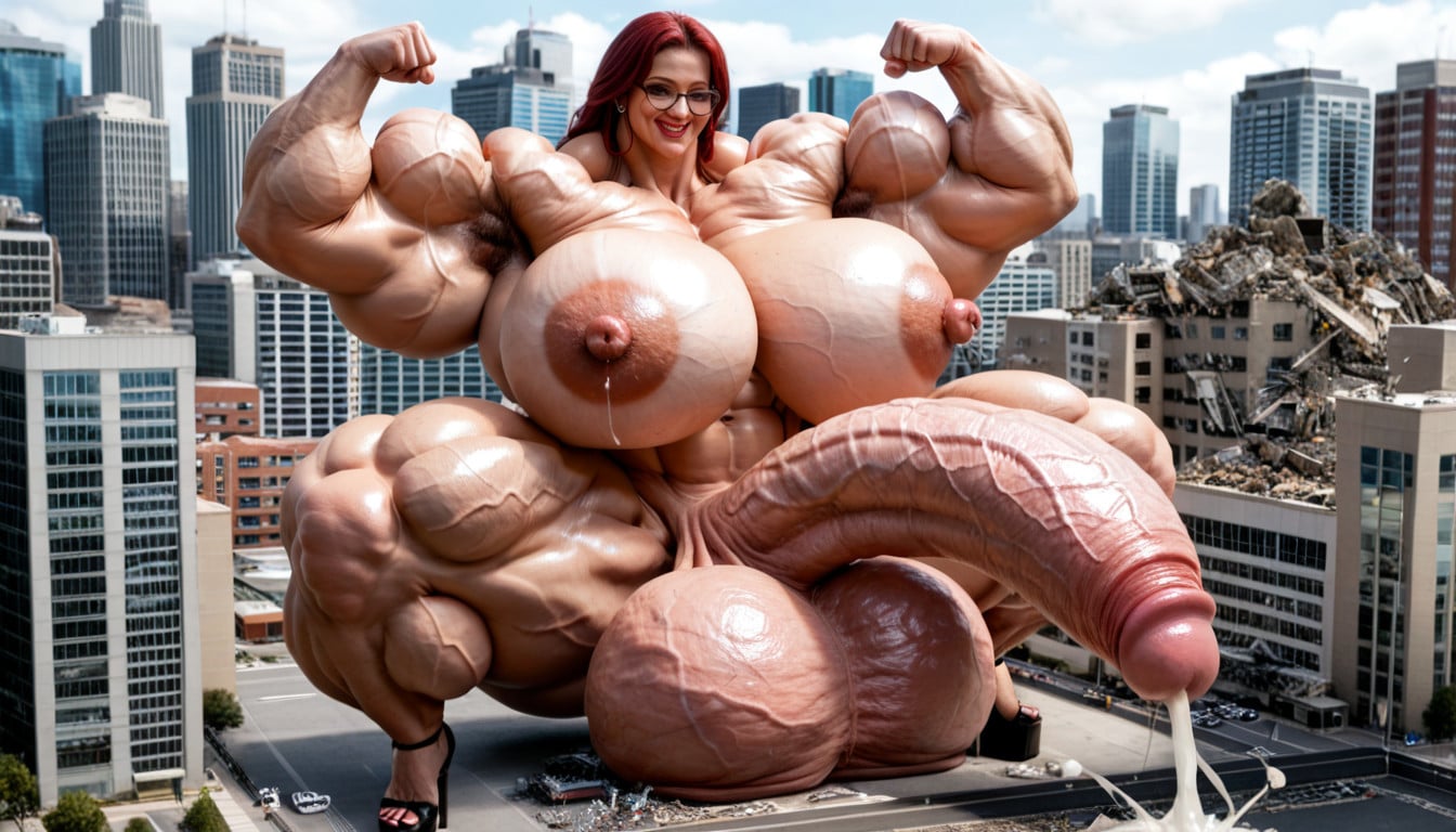 Gigantic Testicles, Gigantic Massive Futanari, Gigantic Veiny Penis Shemale AI Porn