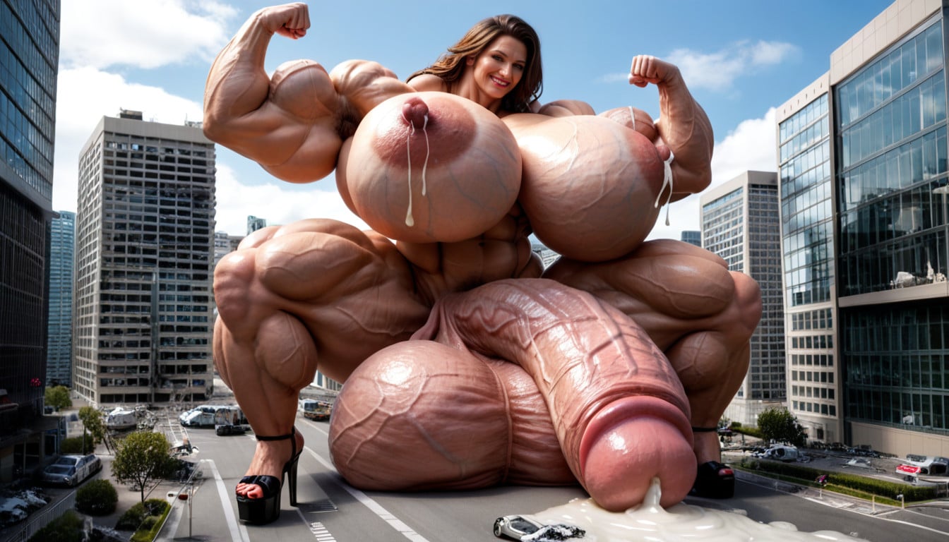 Muscle, Massive Penis, Muscles Growing Shemale AI Porn
