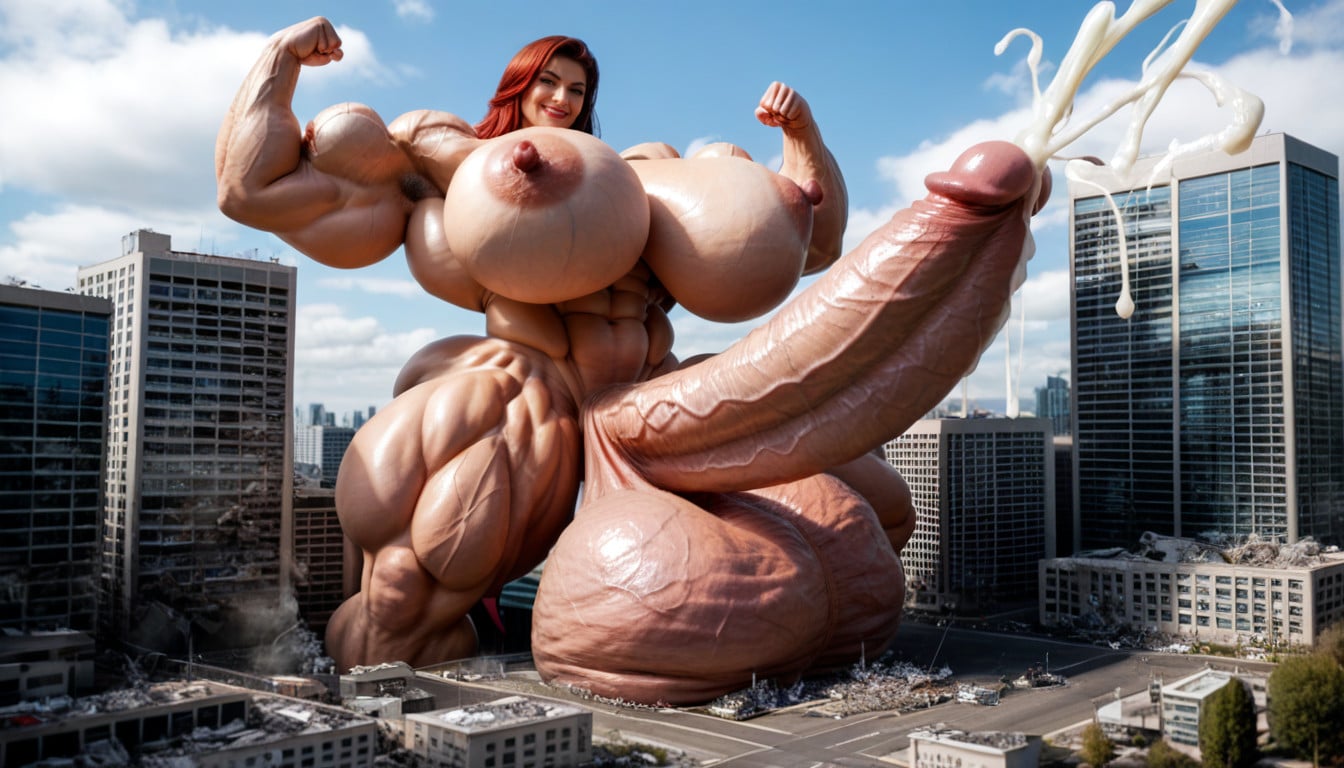 Macro, Gigantic Massive Balls, Cock Bigger Than The City Shemale AI Porn