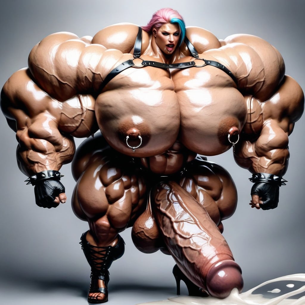Round And Perky Ass, Plump Lips, Most Thicker Muscles Shemale AI Porn