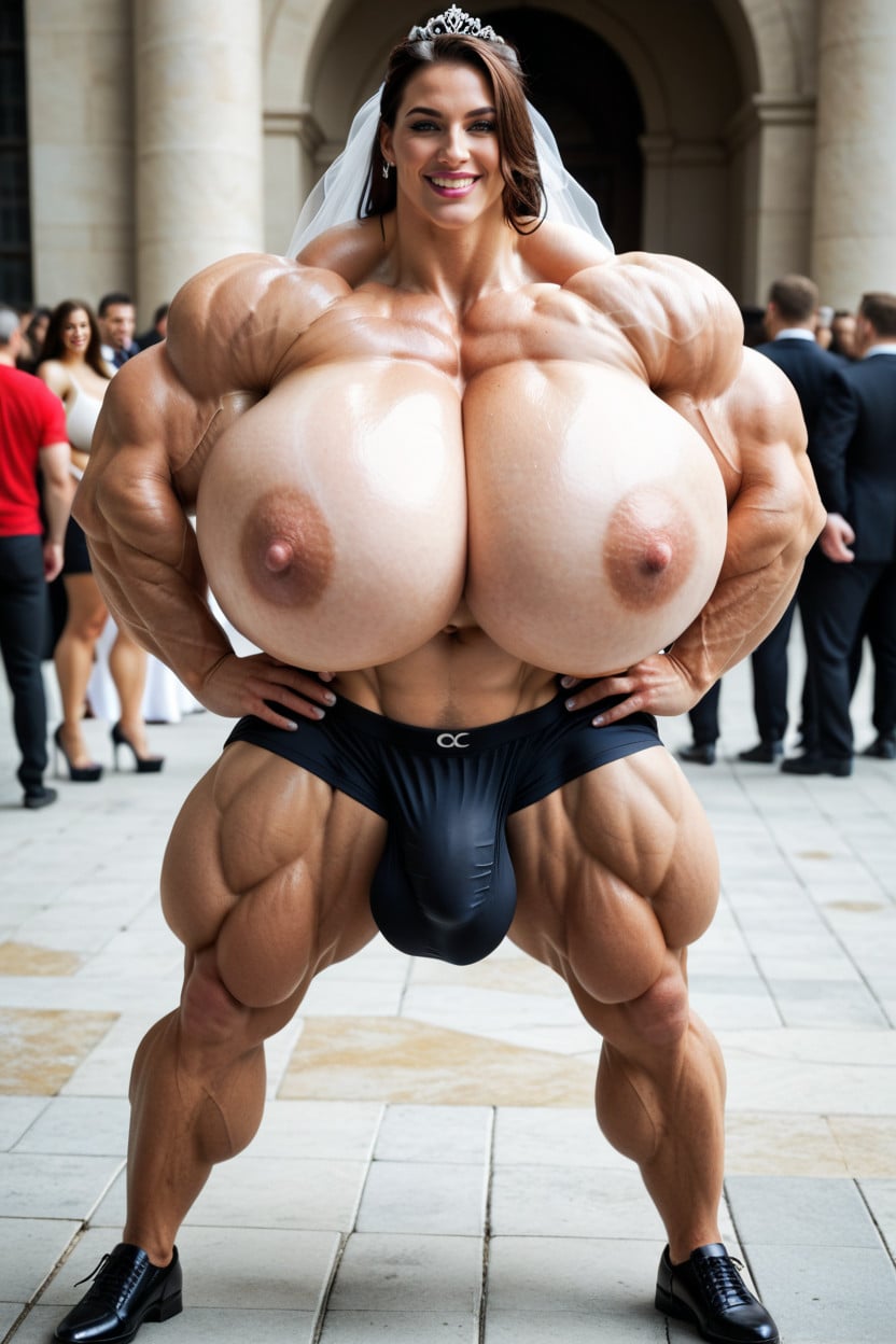 Tall, Gigantic Abs, Extremely Muscular Shemale AI Porn