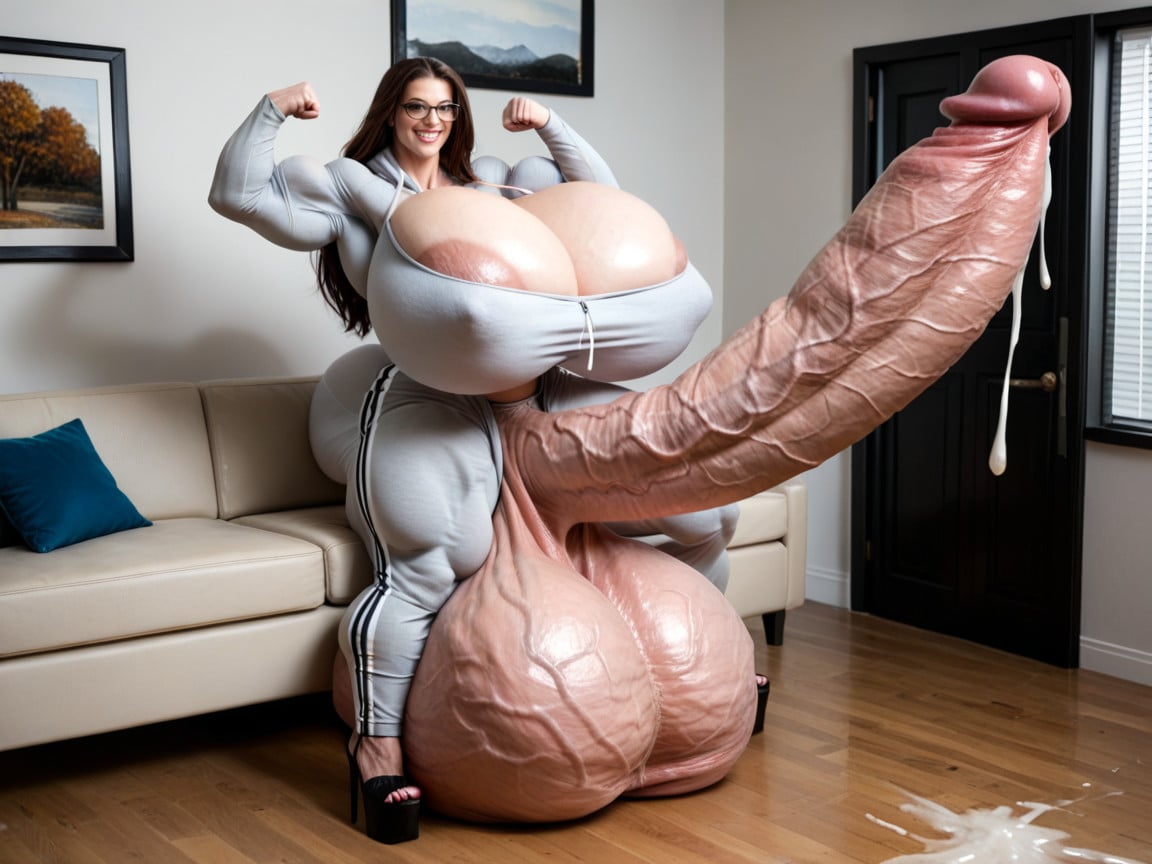 Hyper Muscle, Hyper Gigantic Testicles, Hyper Gigantic Testicles Shemale AI Porn