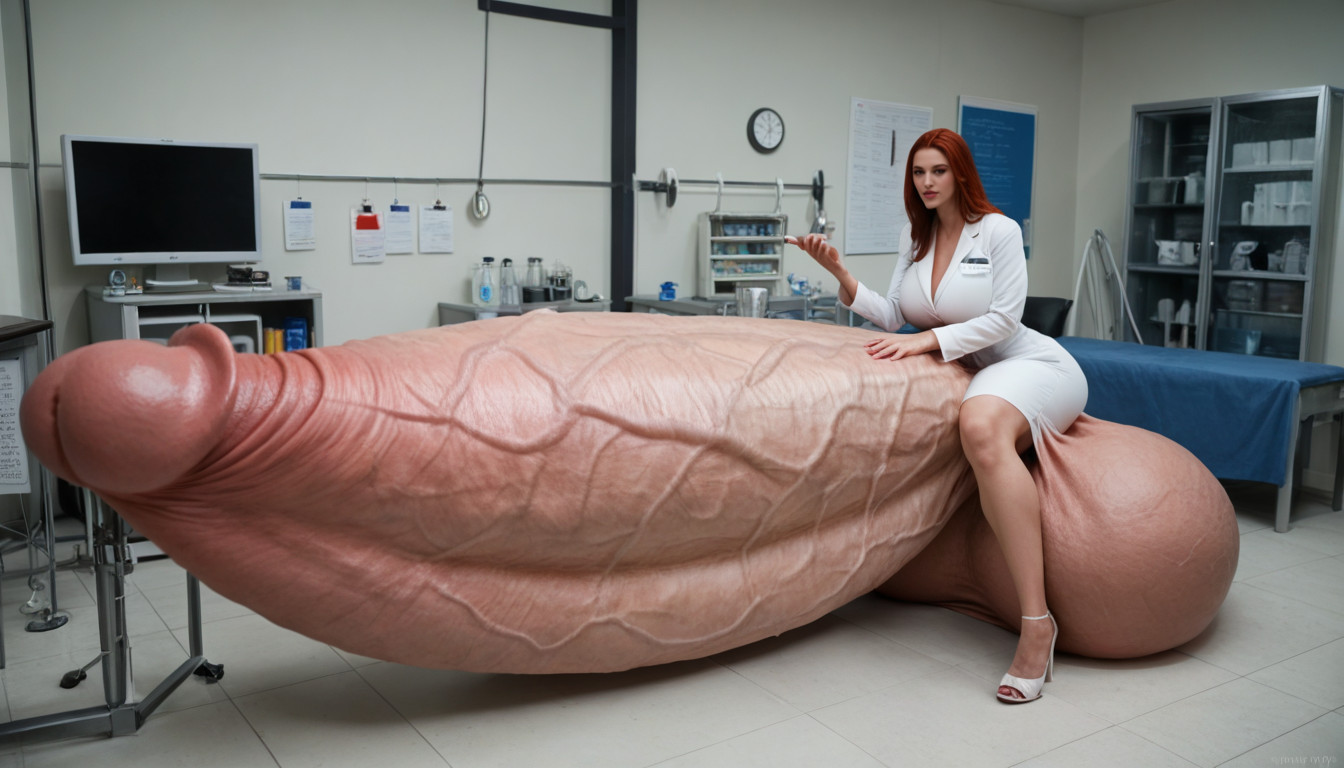 Hyper Long Penis, Nude Hyper Futanari With Hyper Gigantic Penis, Testicles Are Just Too Gigantic Shemale AI Porn