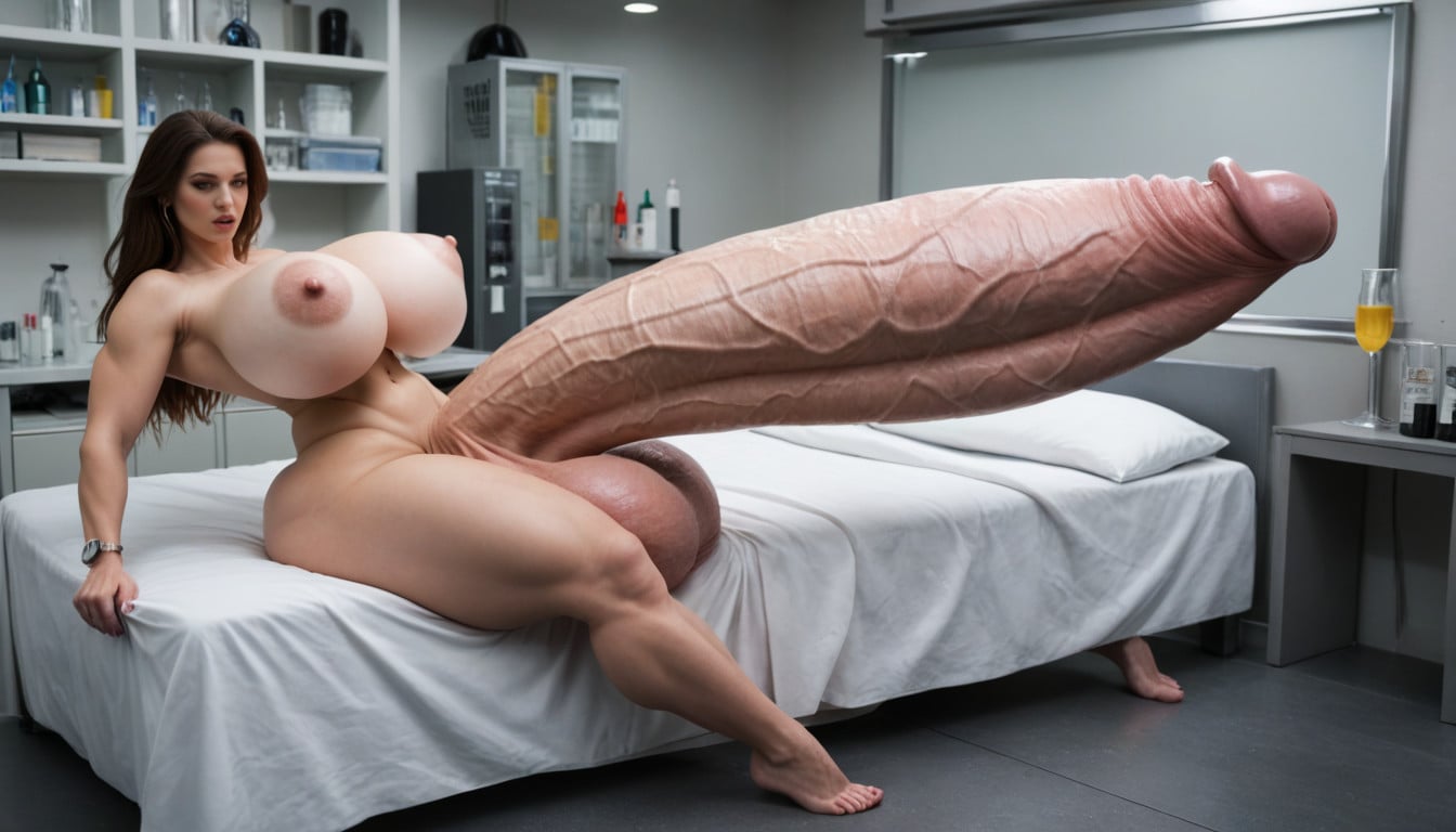 Hyper In M Gigantic Penis, Gigantic Testicles, Penis Fills Out Entire Room Shemale AI Porn