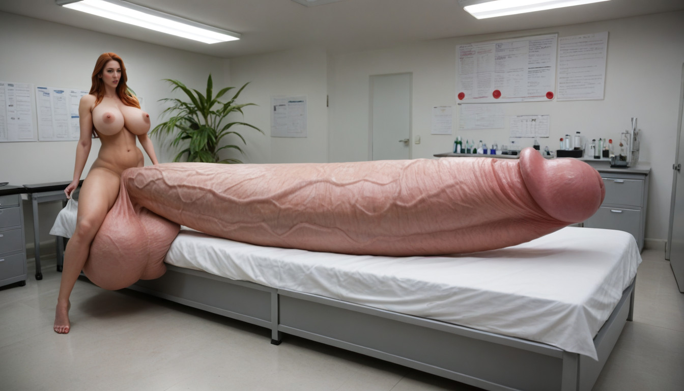 Penis The Size Of The Room, Impossibly Gigantic Girthy Penis, Penis Is Just Way Too Gigantic Shemale AI Porn