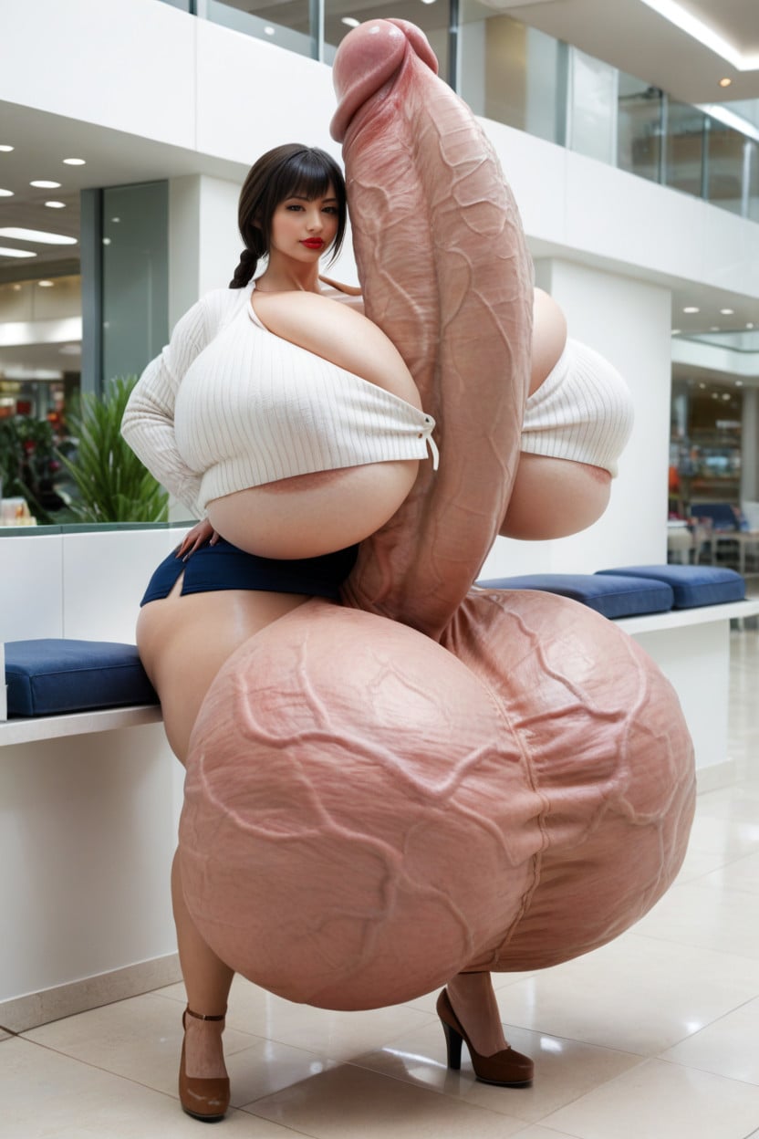 Penis The Size Of The Room, Hyper Gigantic Testicles, Standing Porno shemale IA