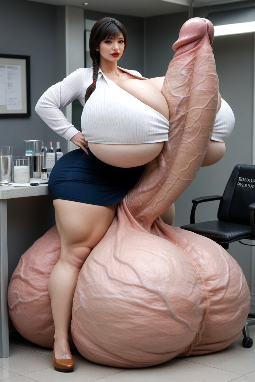 Underboob, Asian, Penis Longer Than Body Shemale AI Porn