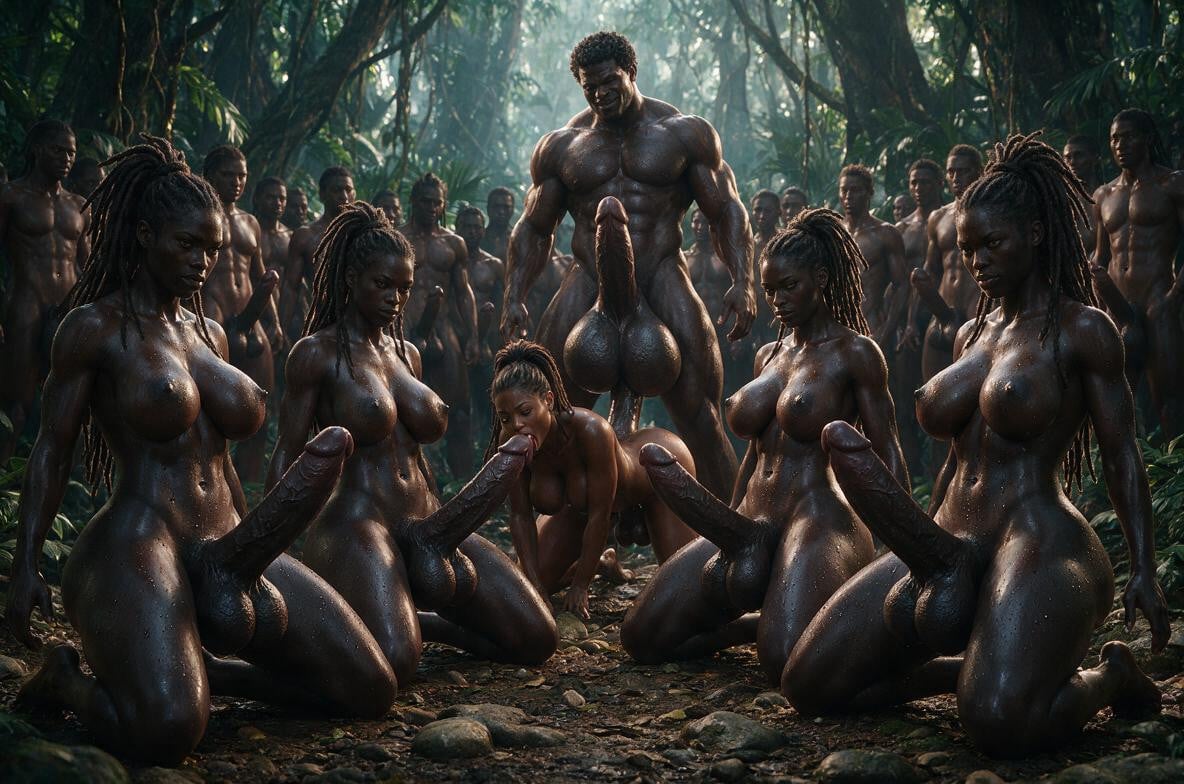 Medium, Each Kneeling Futanari Houses Two Saggy Testicles The Size Of Soccer Balls Inside An Extra-large Scrotum, 18+ Shemale AI Porn